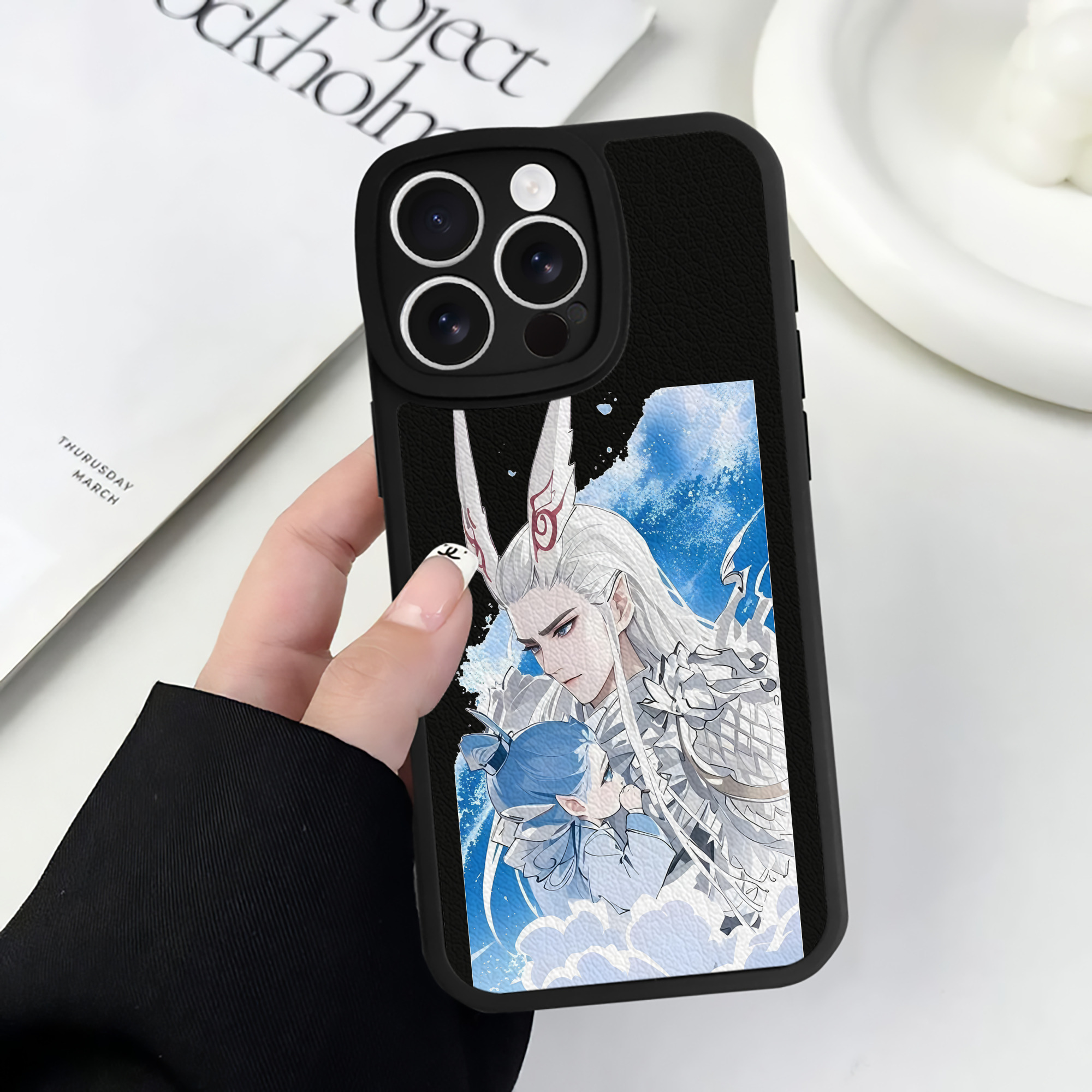 （画像用） Ne Zha 2 ナタ 魔童の大暴れ 【iPhone 16シリーズ対応】シリコンスマホケース（レザー調） 材質：シリコン